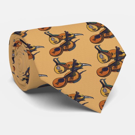 Cravate Instruments de musique ficelés (Roulé)