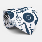 Cravate Instruments de musique motif design 2 tons (Roulé)