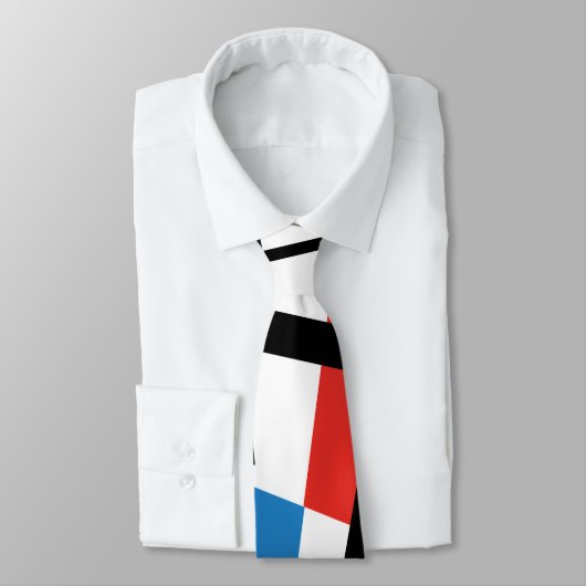 Cravate Intersection des lignes et des plans - Art Abstrai (Attaché)