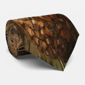 Cravate Intricate pheasant feather close-up (Roulé)