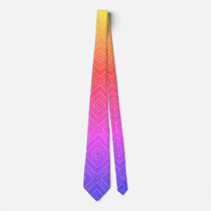 Cravate Ipanema Arc-en-ciel Hypnotique Diamant Moderne Pop