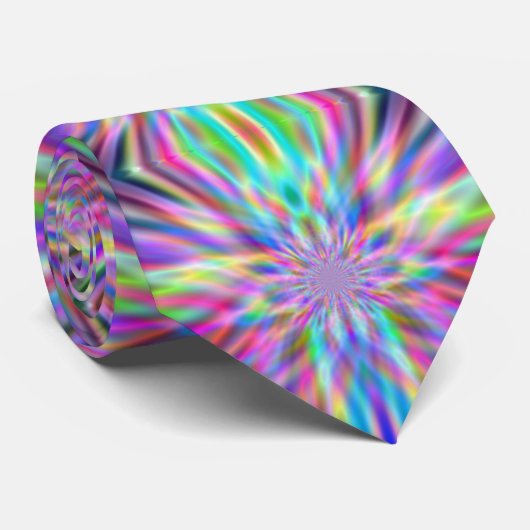 Cravate Iridescente Chrome Quatre (Roulé)