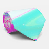 Cravate Iridescente Holographique Liquide Swirl (Roulé)