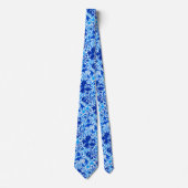 Cravate Iris de William Morris et lis, bleu de cobalt (Devant)