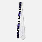 Cravate Iris moderne et motif de pois blanc (Dos)