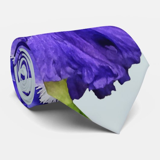 Cravate Iris triple violet (Roulé)