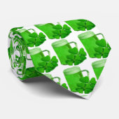 Cravate irish green beer shamrock clovers st.patrick's day (Roulé)
