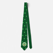 Cravate Irish Leprechaun & 4 Leaf Clover St Patrick's Day (Devant)