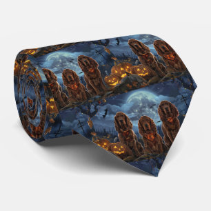 Cravate Irish Red Setter Halloween Éffrayant