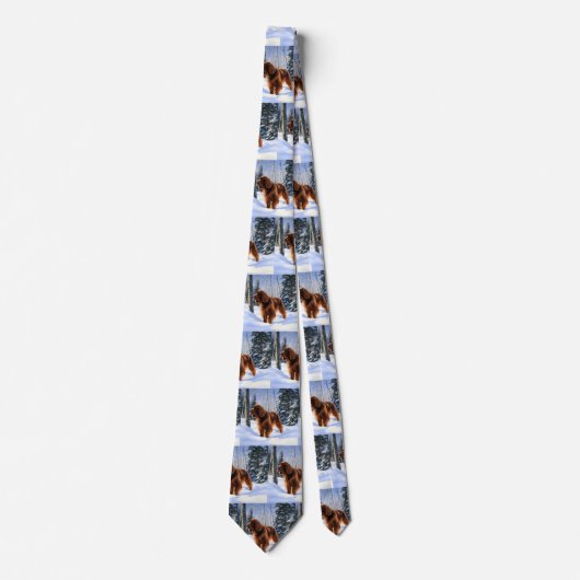Cravate Irish Setter Let It Neige Christmas (Devant)