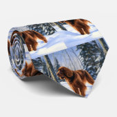 Cravate Irish Setter Let It Neige Christmas (Roulé)