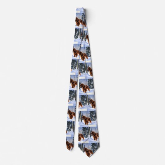 Cravate Irish Setter Let It Neige Christmas (Dos)
