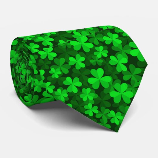 Cravate Irish Shamrocks (Roulé)