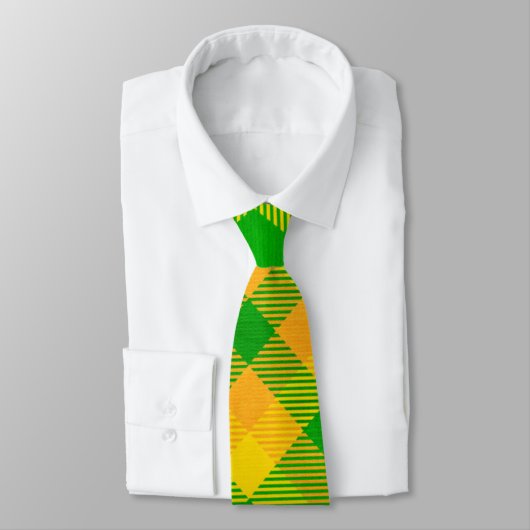 Cravate Irlandais Plaid St Patrick's Day Motif (Attaché)
