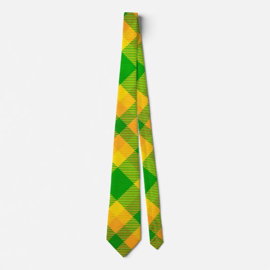 Cravate Irlandais Plaid St Patrick's Day Motif (Devant)
