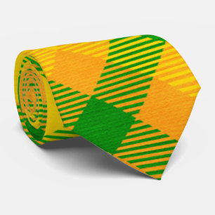 Cravate Irlandais Plaid St Patrick's Day Motif