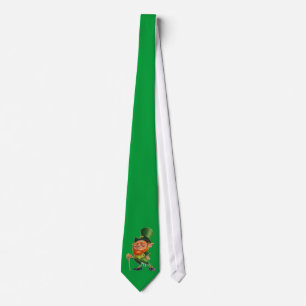 CRAVATE IRLANDAISE FUNNY LEPRECHAUN