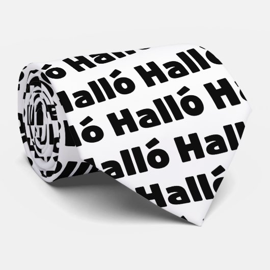 Cravate Islandais Halló { Hello ) Íslenska (Roulé)