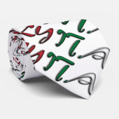 Cravate Italie Typographie Pays Drapeau Couleurs (Roulé)