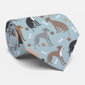 Cravate italien Greyhound Chig Bones and Paws (Roulé)