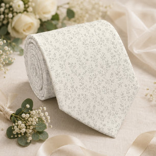 Cravate Ivory Subtle Floral