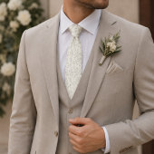 Cravate Ivory Subtle Floral