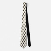 Cravate Ivory Tie with Small Black Heart Pattern (Devant)