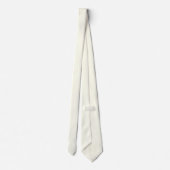 Cravate Ivory White FFFF0 - Option pour ajouter un nom (Dos)