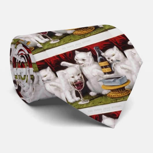 Cravate ivre de chats (Roulé)