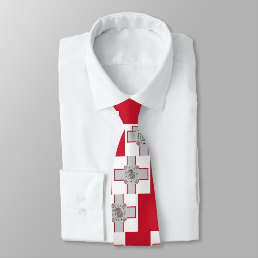 Cravate Jack naval drapeau de Malte, Maldives (Attaché)