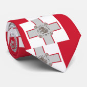 Cravate Jack naval drapeau de Malte, Maldives (Roulé)