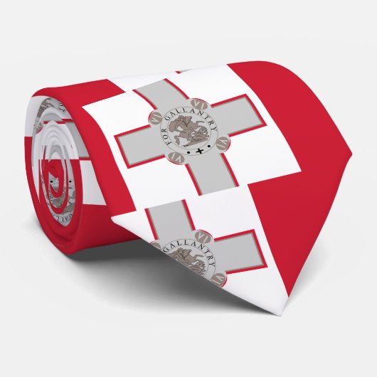 Cravate Jack naval drapeau de Malte, Maldives (Roulé)