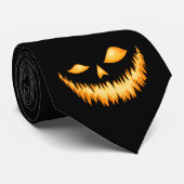 Cravate Jack-o'-lantern fait face (Roulé)