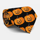 Cravate Jack-O-Lanterne à deux côtés (Roulé)