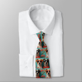 Cravate Jack Russell avec coeur Roses Saint-Valentin (Attaché)