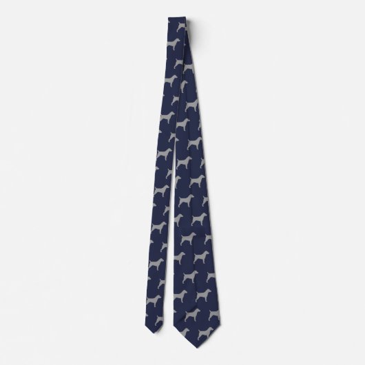 Cravate Jack Russell Terrier Chien Silhouettes Motif (Dos)