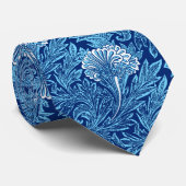 Cravate Jacobean Flower Damask, Navy, Sky Blue et White (Roulé)