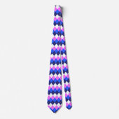 Cravate Jacquard bleu, rose et blanc (Devant)