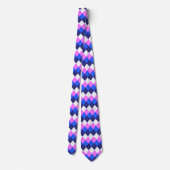 Cravate Jacquard bleu, rose et blanc (Dos)