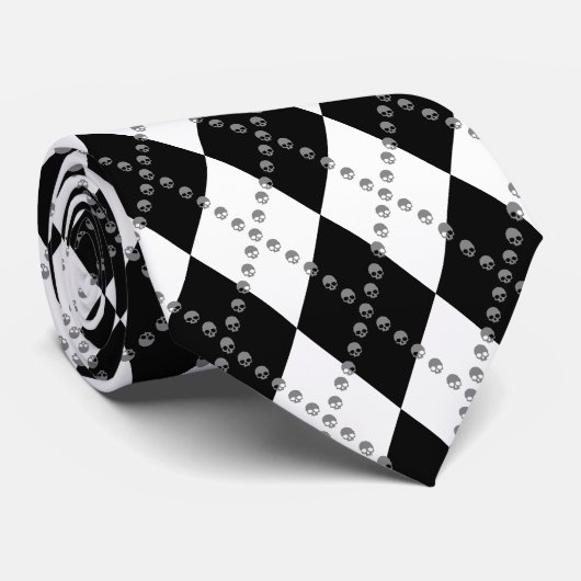 Cravate Jacquard crâne (Roulé)