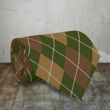 Jacquard en Camo Colors - Diamant vert et brun
