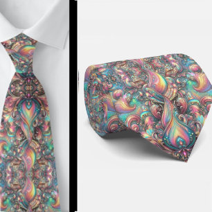 Cravate Jacquard Faux Soie   Luxe Paisley Gentleman