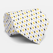 Cravate Jacquard Jaune Et Noir (Roulé)