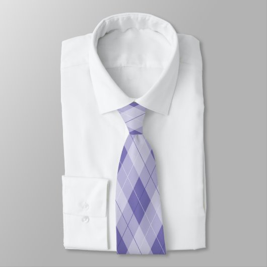 Cravate Jacquard Lilac clair Plaid Diamond Gentlemens (Attaché)
