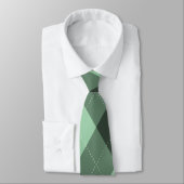 Cravate Jacquard Monogramme caché initial vert (Attaché)