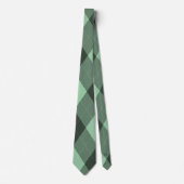 Cravate Jacquard Monogramme caché initial vert (Devant)