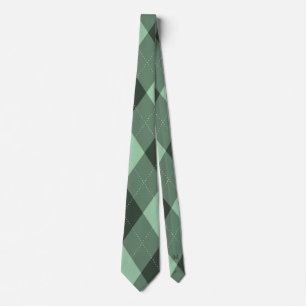 Cravate Jacquard Monogramme caché initial vert