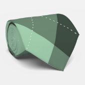 Cravate Jacquard Monogramme caché initial vert (Roulé)