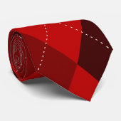 Cravate Jacquard Monogramme rouge initial caché (Roulé)