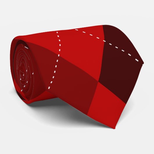 Cravate Jacquard Monogramme rouge initial caché (Roulé)